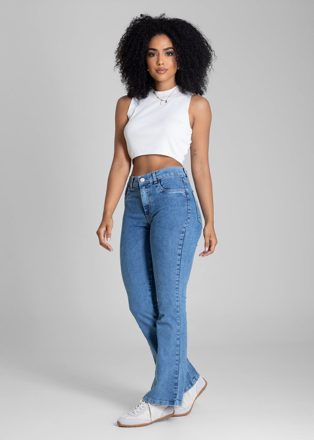 Calça Jeans Sawary Boot Cut Petit -  283159 AZUL