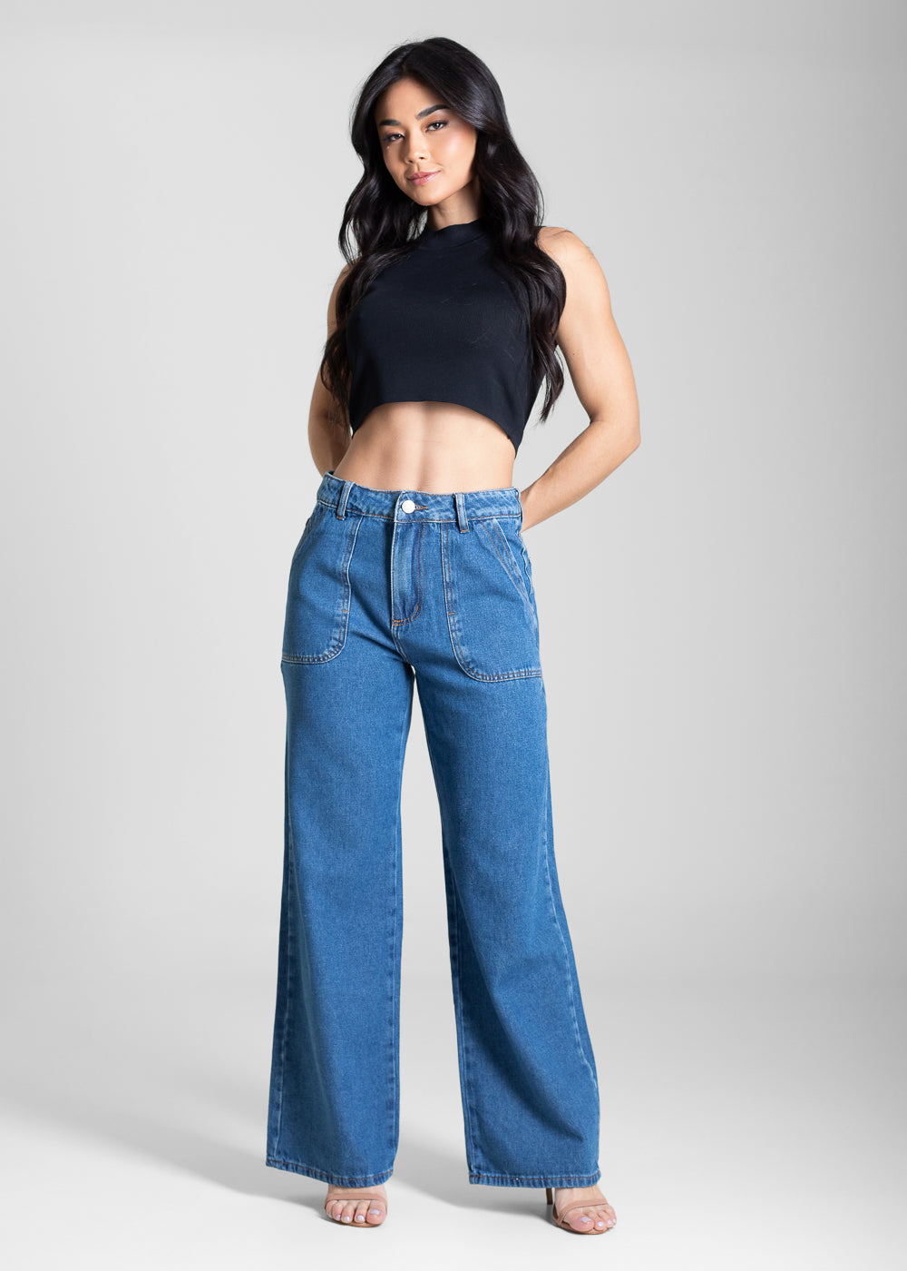 Calça Jeans Sawary Wide Leg - 283181 AZUL