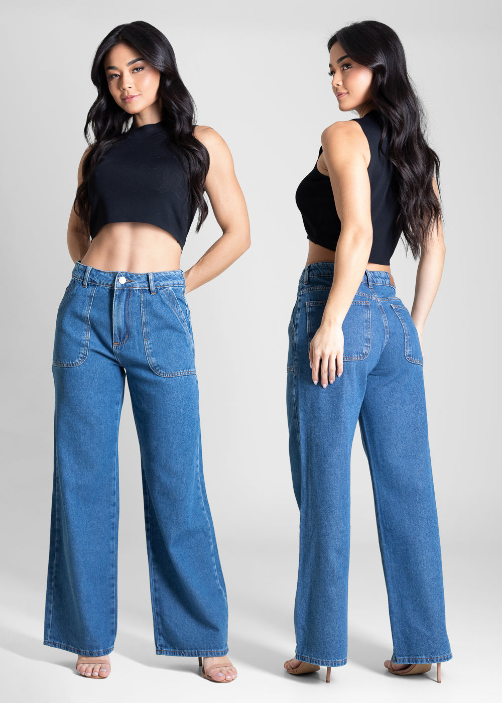 Calça Jeans Sawary Wide Leg - 283181 AZUL