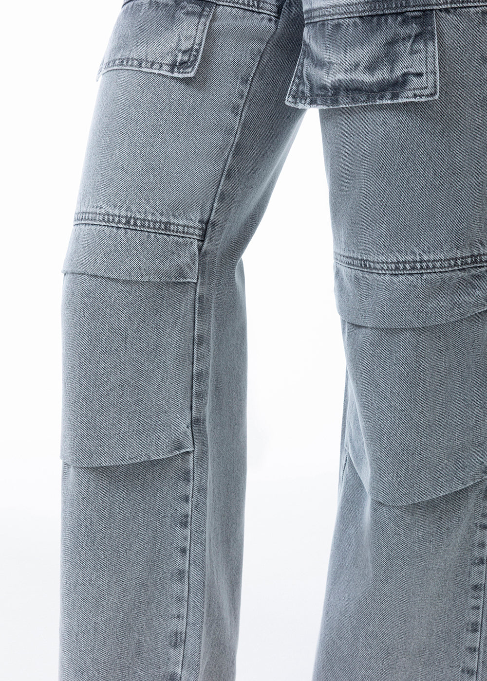 Calça Jeans Sawary Wide Leg - 283198 CINZA