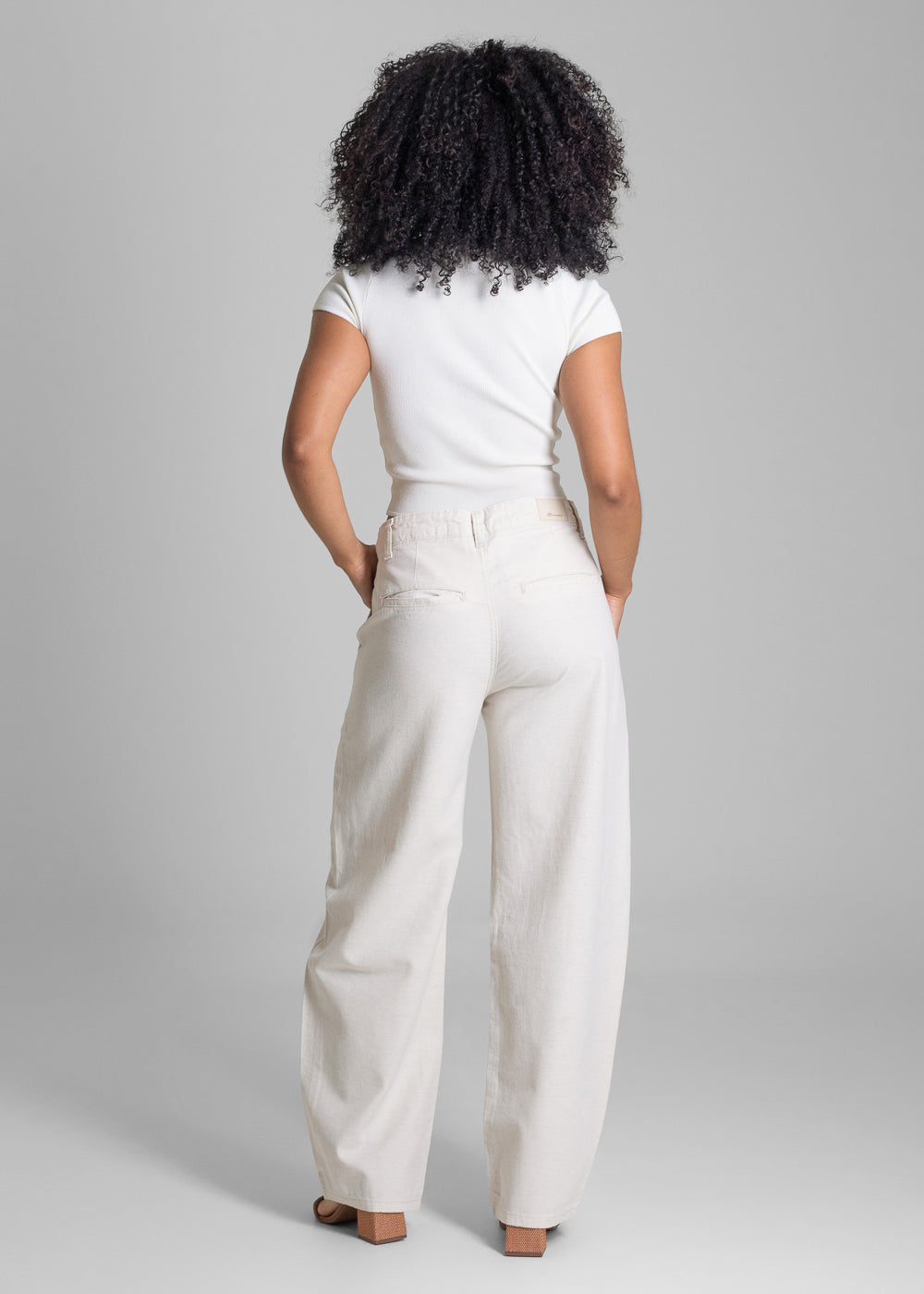 Calça Linho Sawary Balloon - 283201 OFF WHITE