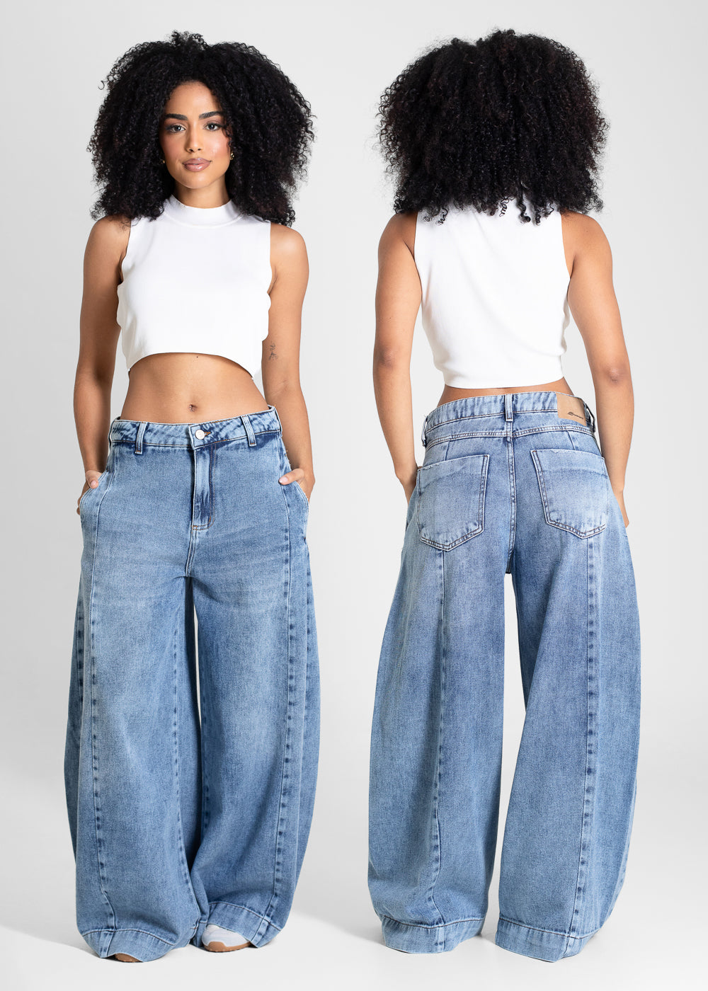 Calça Jeans Sawary Balloon Petit - 283204 AZUL