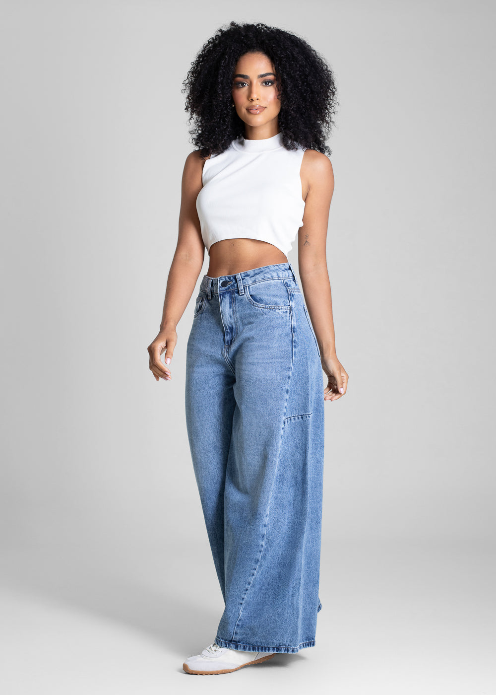 Calça Jeans Sawary Balloon Petit - 283206 AZUL
