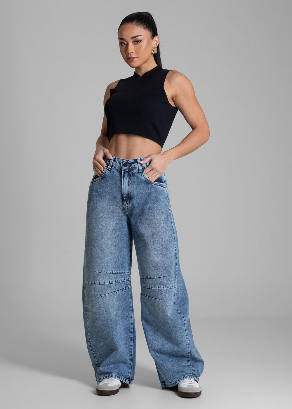 Calça Jeans Sawary Balloon Petit - 283208 AZUL