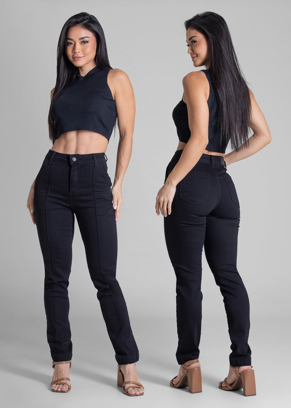 Calça Sarja Sawary Reta - 283219 PRETO