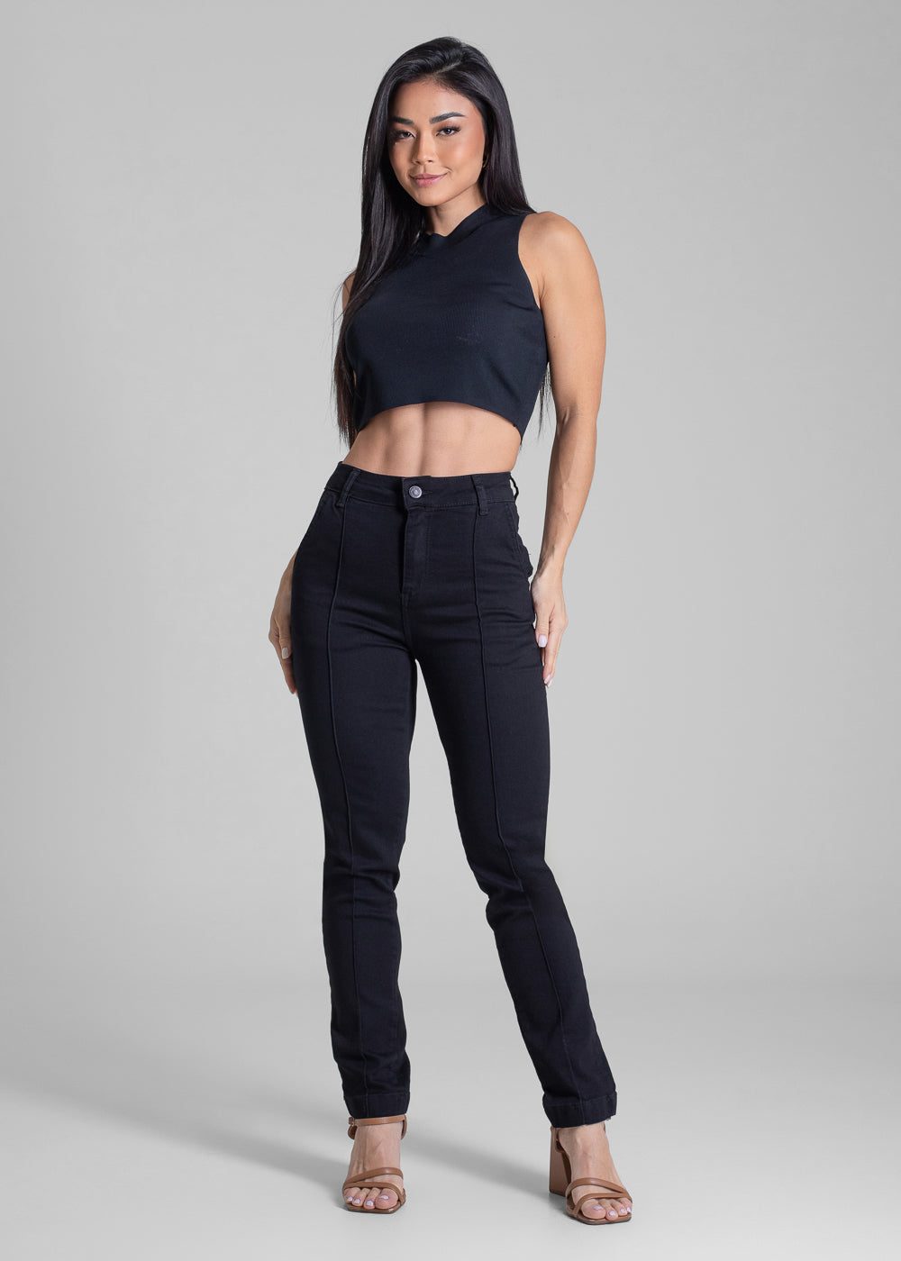 Calça Sarja Sawary Reta - 283219 PRETO