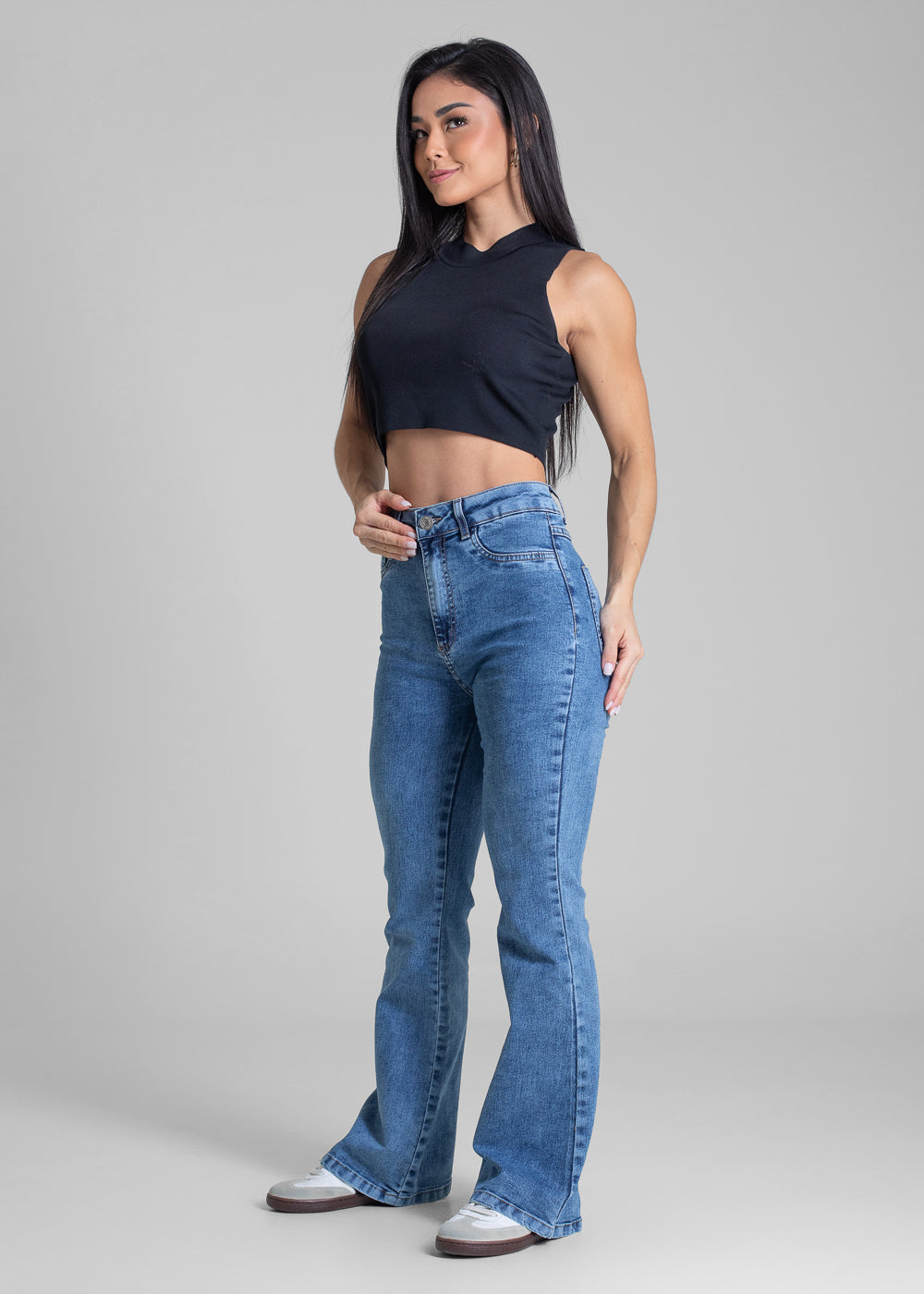 Calça Jeans Sawary Flare Petit - 283243 AZUL