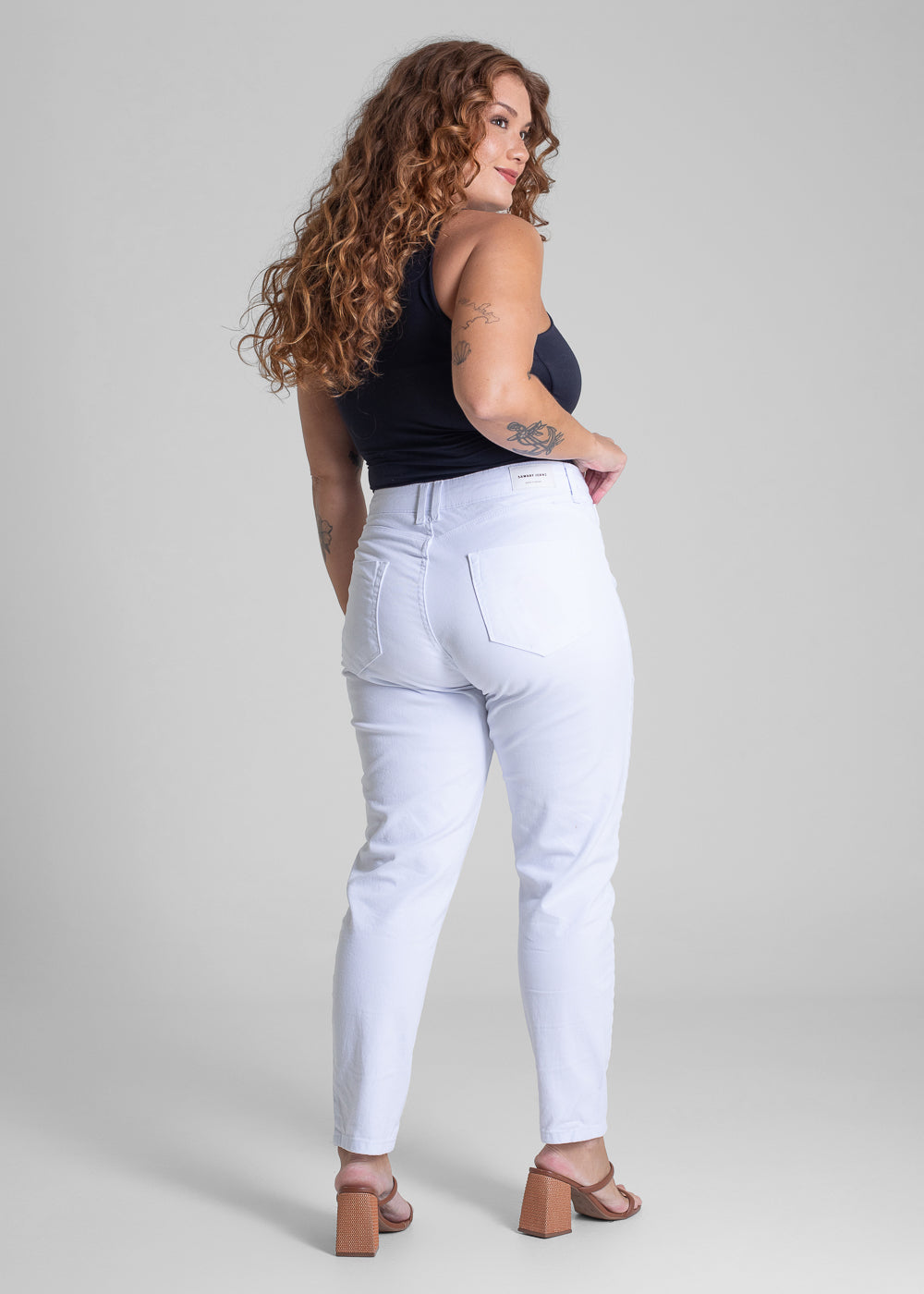 Calça Sarja Sawary Plus Size - 283246 BRANCO