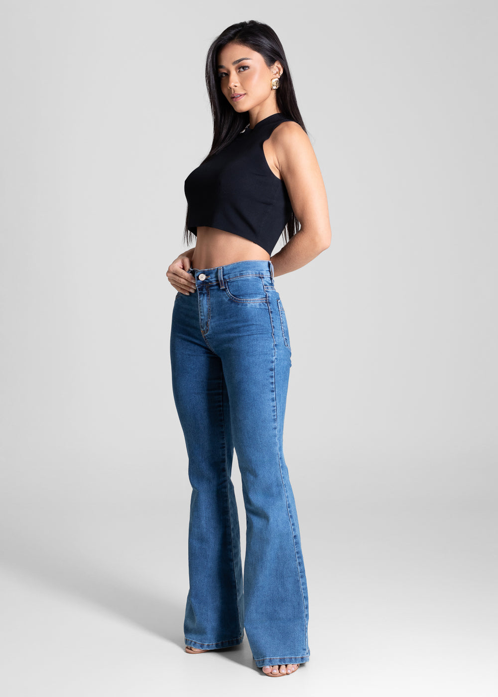 Calça Jeans Sawary Flare - 283253 AZUL