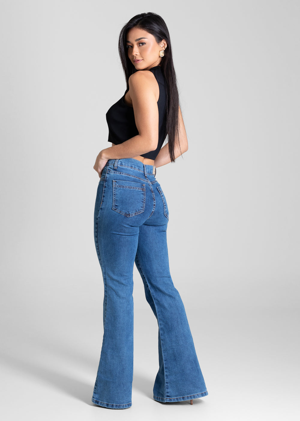 Calça Jeans Sawary Flare - 283253 AZUL