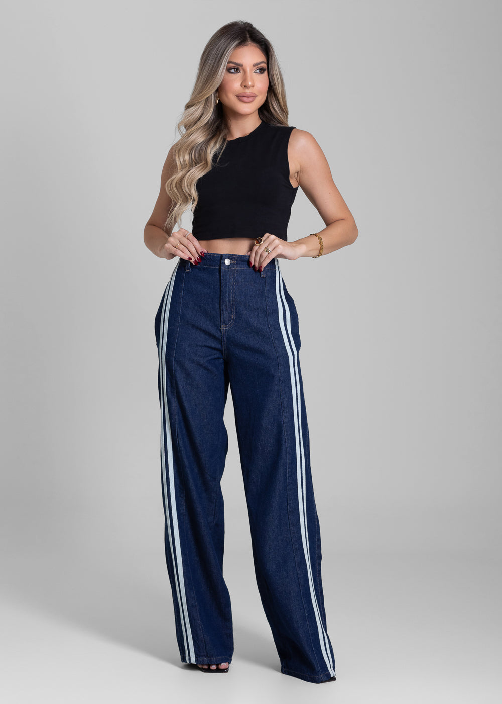 Calça Jeans Sawary Wide Leg - 283261 AZUL