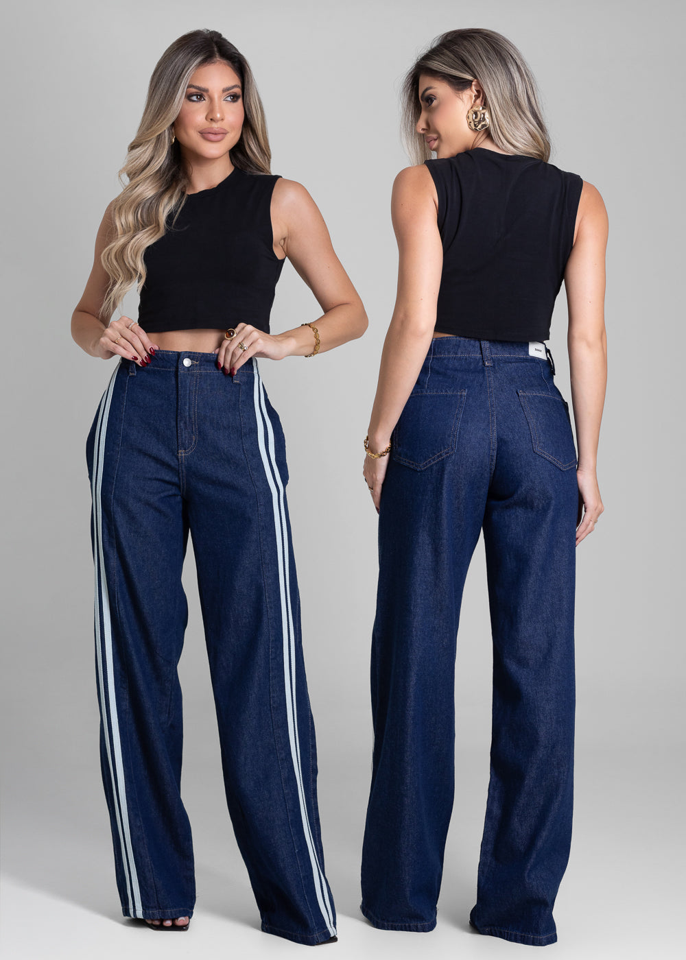 Calça Jeans Sawary Wide Leg - 283261 AZUL