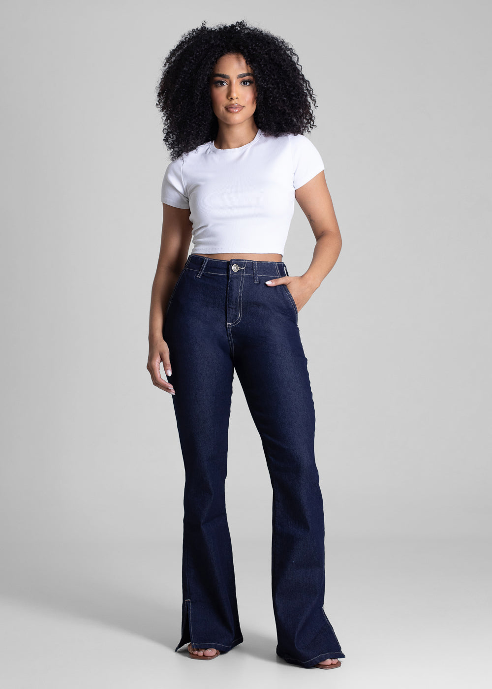Calça Jeans Sawary Boot Cut Petit - 283262 AZUL