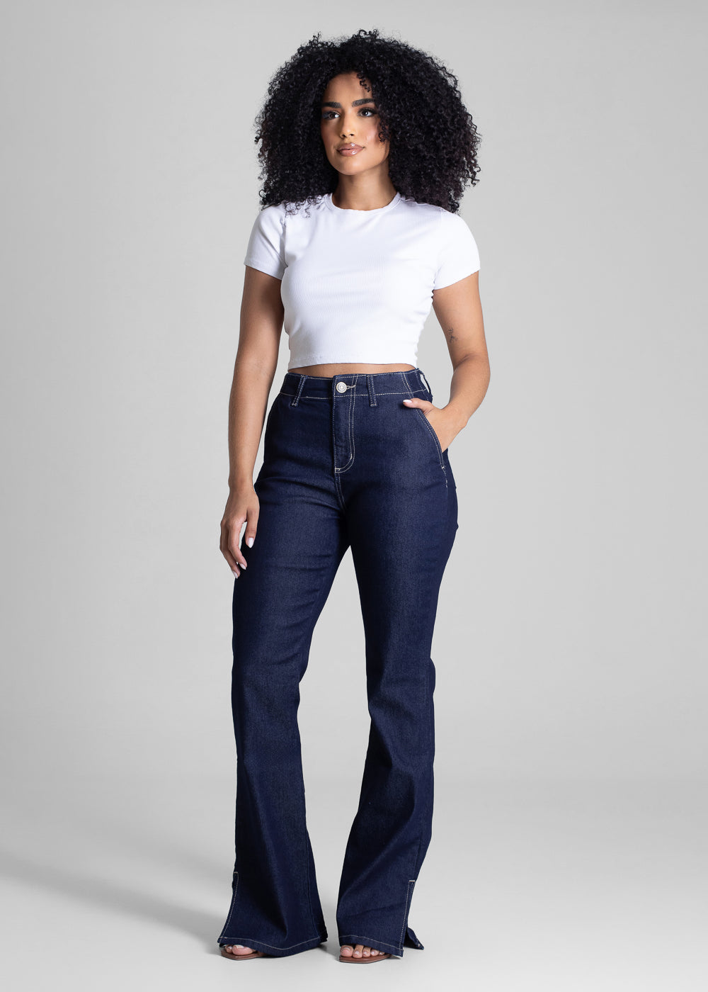 Calça Jeans Sawary Boot Cut Petit - 283262 AZUL