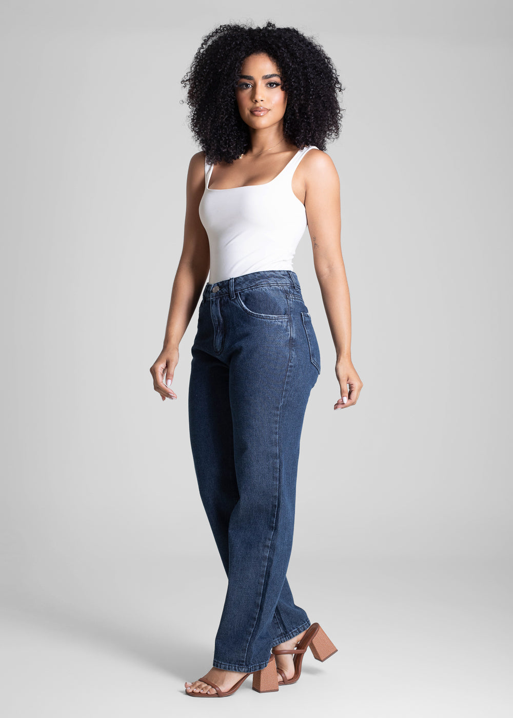 Calça Jeans Sawary Reta - 283264 PRETO