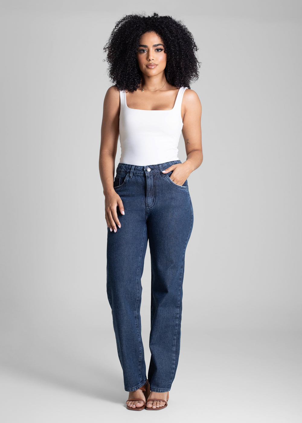 Calça Jeans Sawary Reta - 283264 PRETO