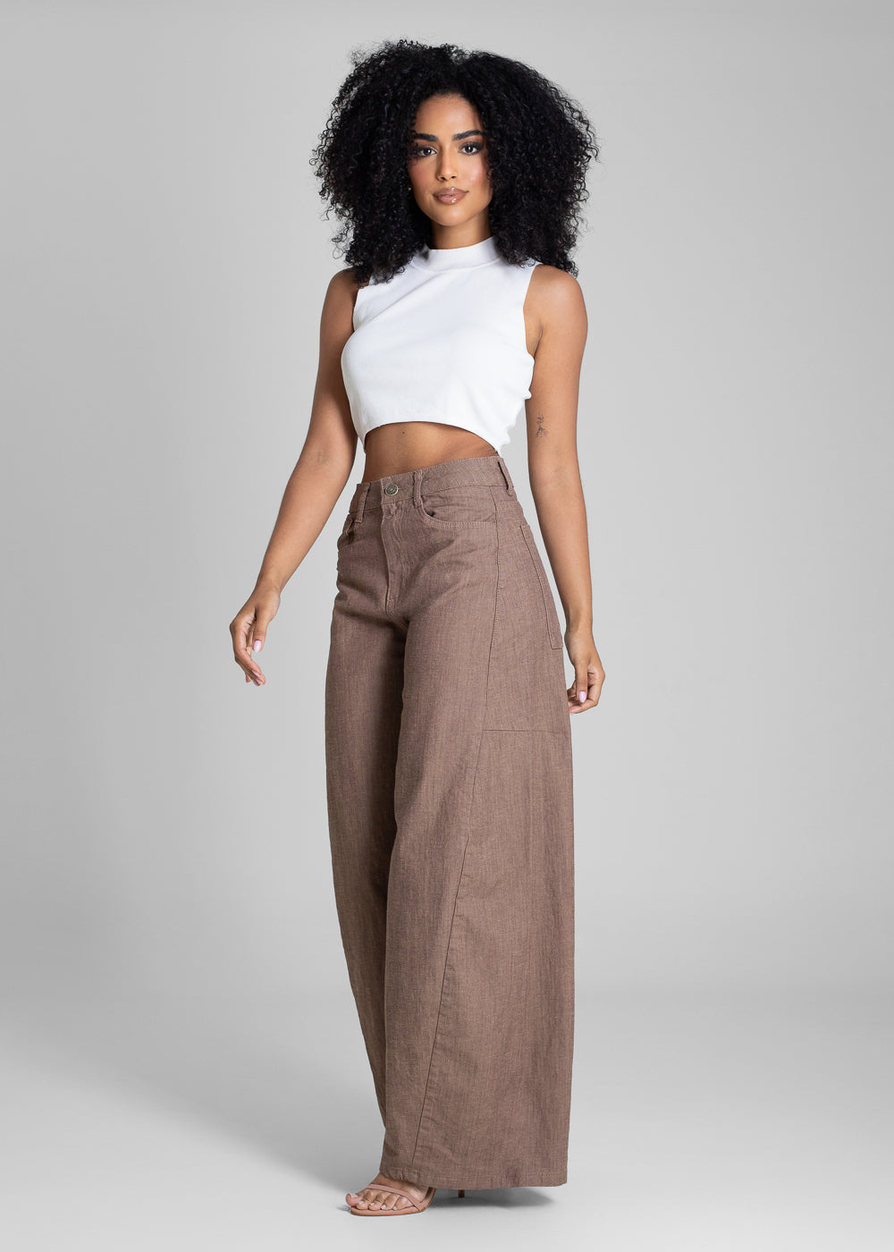 Calça Sarja Sawary Balloon - 283268 MARROM