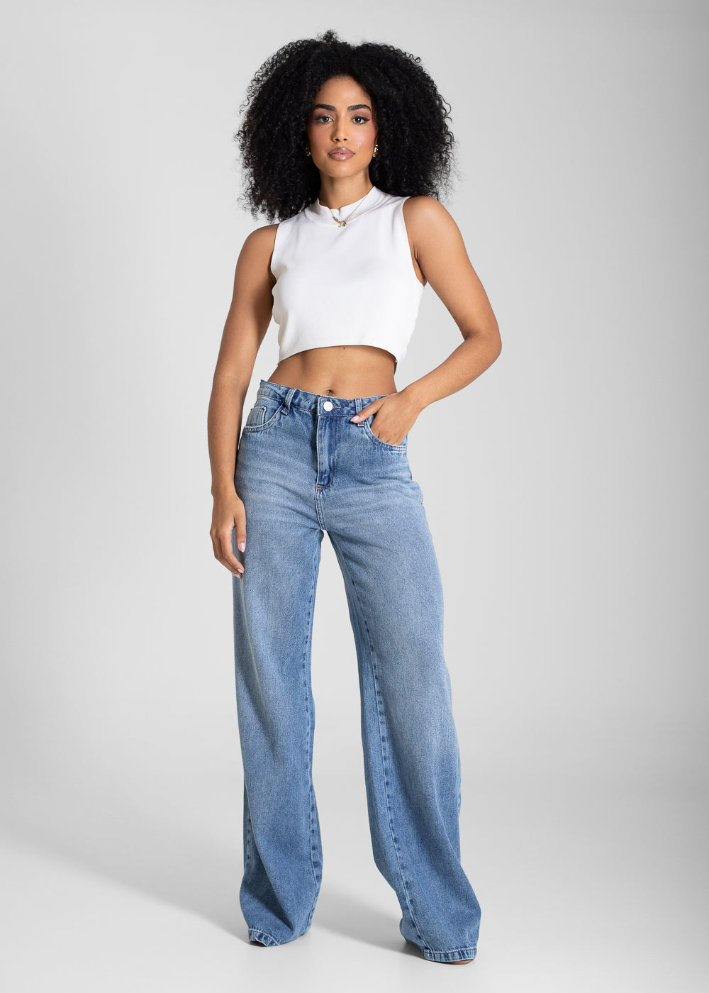 Calça Jeans Sawary Wide Leg - 283281 AZUL