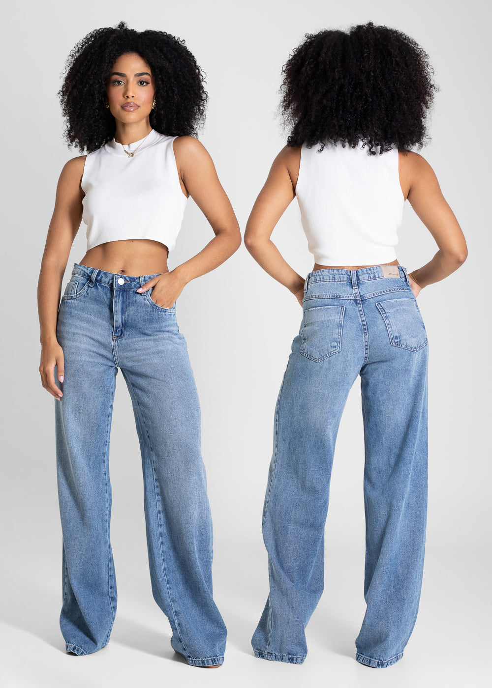 Calça Jeans Sawary Wide Leg - 283281 AZUL