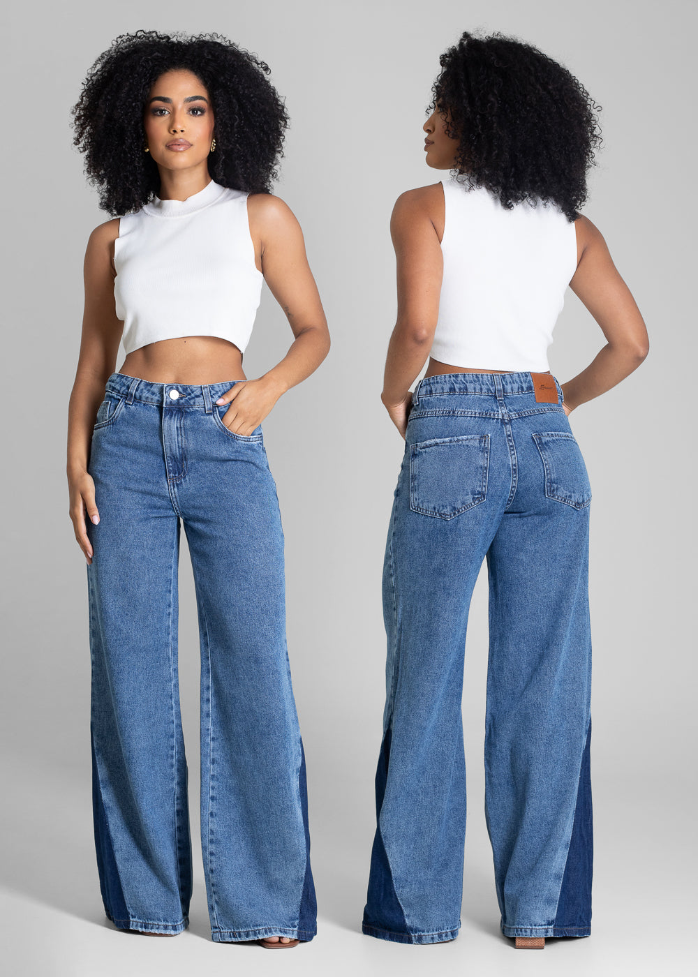Calça Jeans Sawary Wide Leg - 283285 AZUL