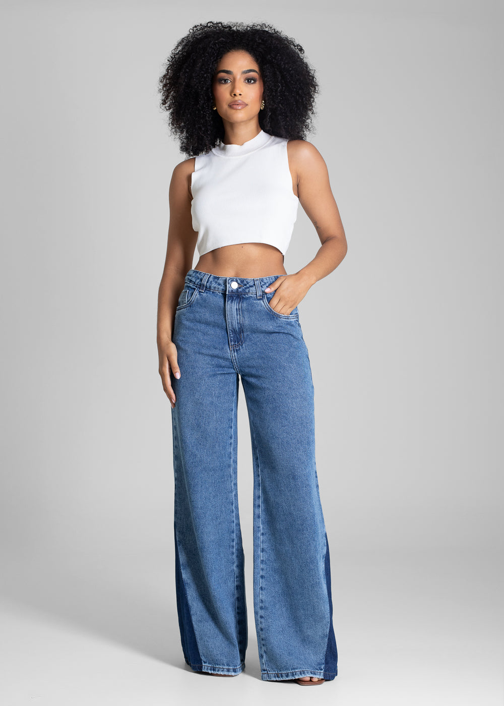 Calça Jeans Sawary Wide Leg - 283285 AZUL