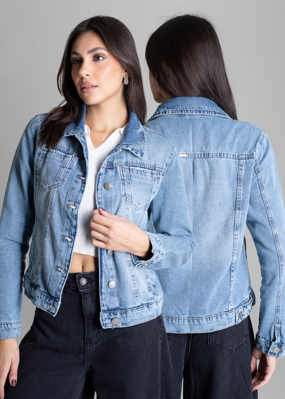 Jaqueta Jeans Sawary - 283290 AZUL