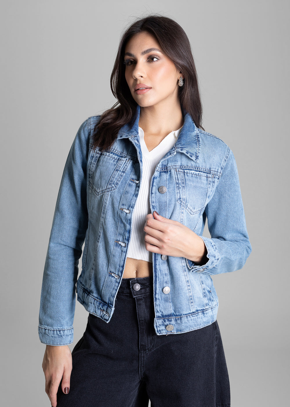 Jaqueta Jeans Sawary - 283290 AZUL