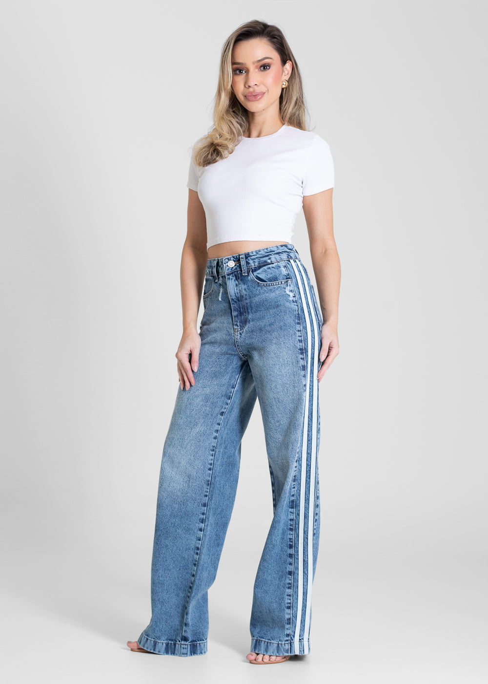 Calça Jeans Sawary Wide Leg - 283348 AZUL
