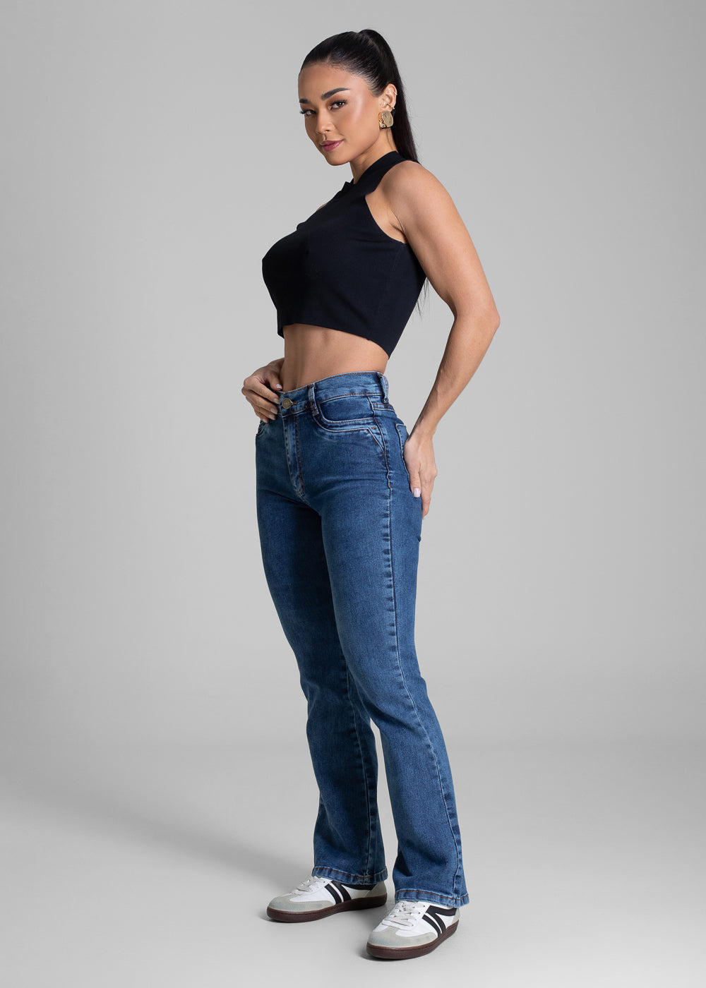 Calça Jeans Sawary Boot Cut Petit - 283356 AZUL