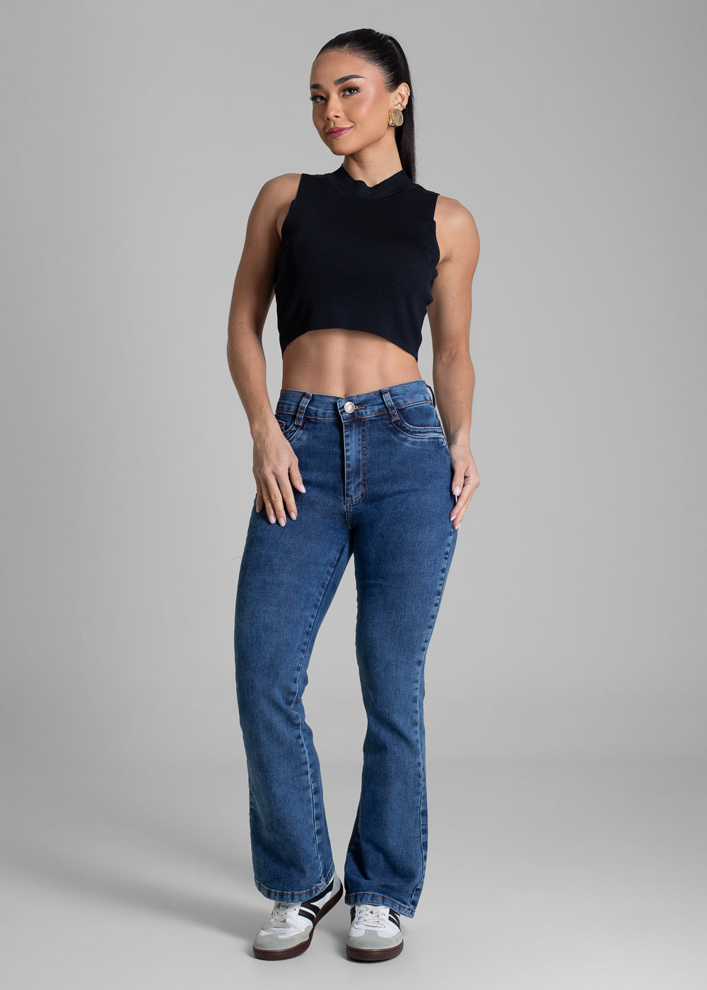 Calça Jeans Sawary Boot Cut Petit - 283356 AZUL