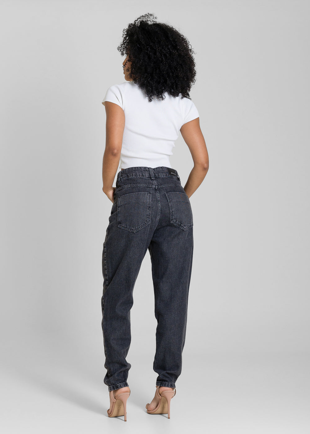 Calça Jeans Sawary Mom - 283376 PRETO