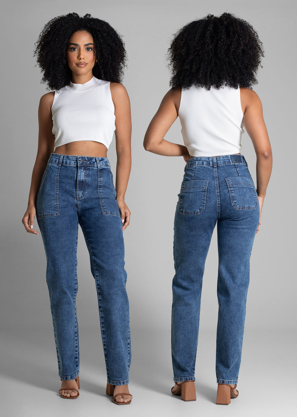 Calça Jeans Sawary Reta Petit - 283383 AZUL