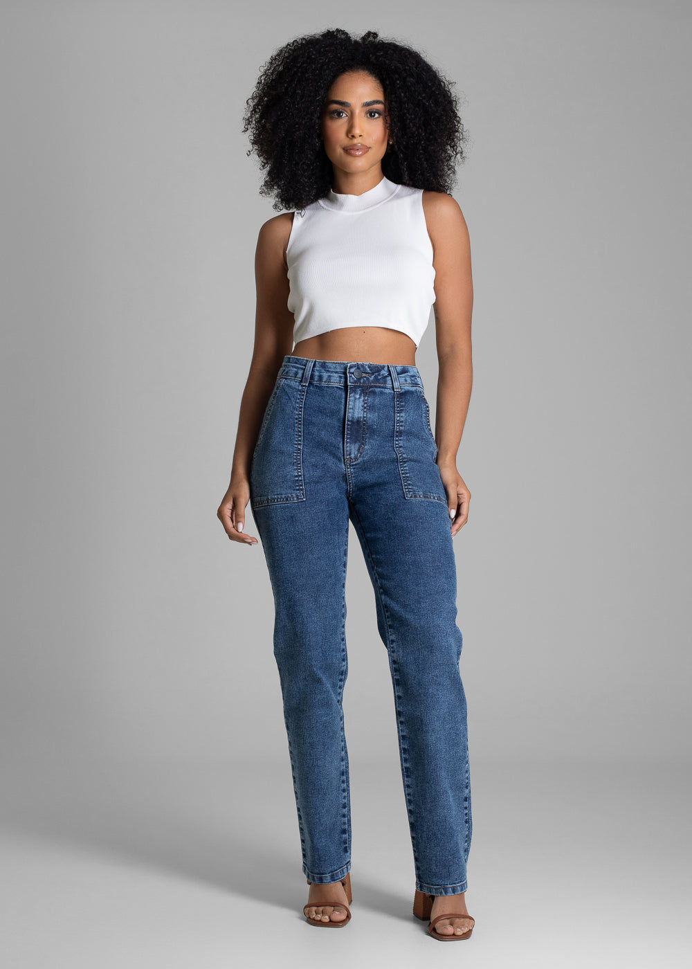 Calça Jeans Sawary Reta Petit - 283383 AZUL