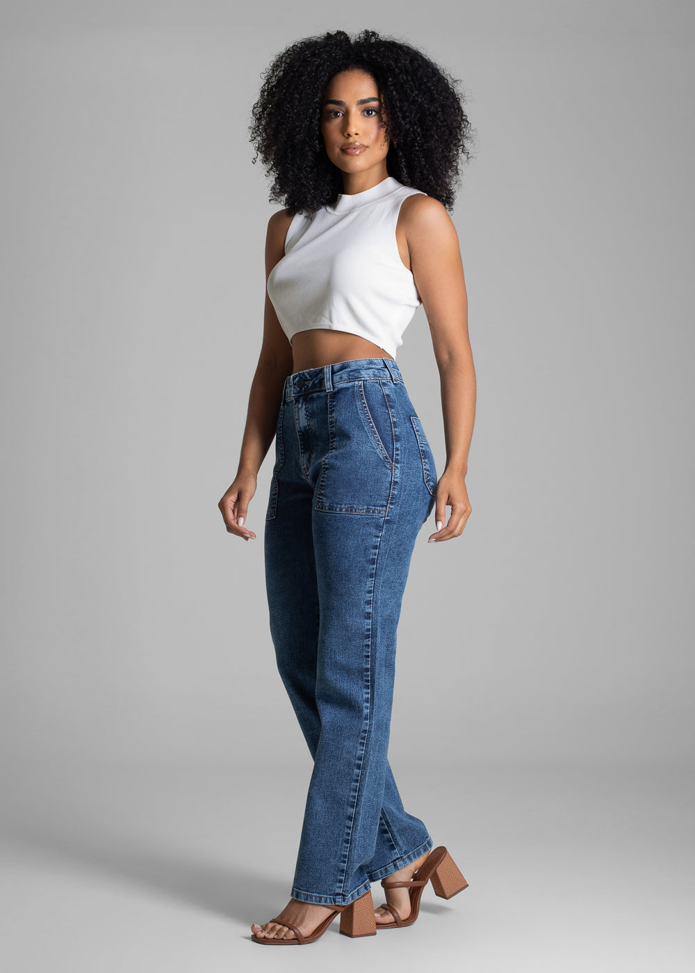 Calça Jeans Sawary Reta Petit - 283383 AZUL