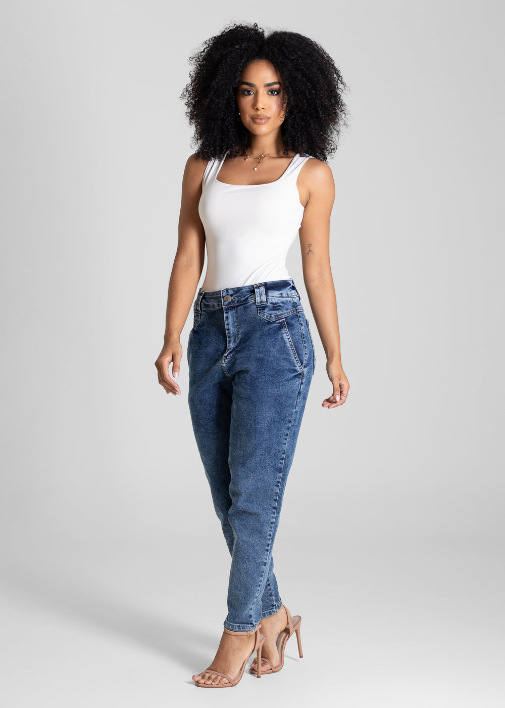 Calça Jeans Sawary Mom - 283397 AZUL