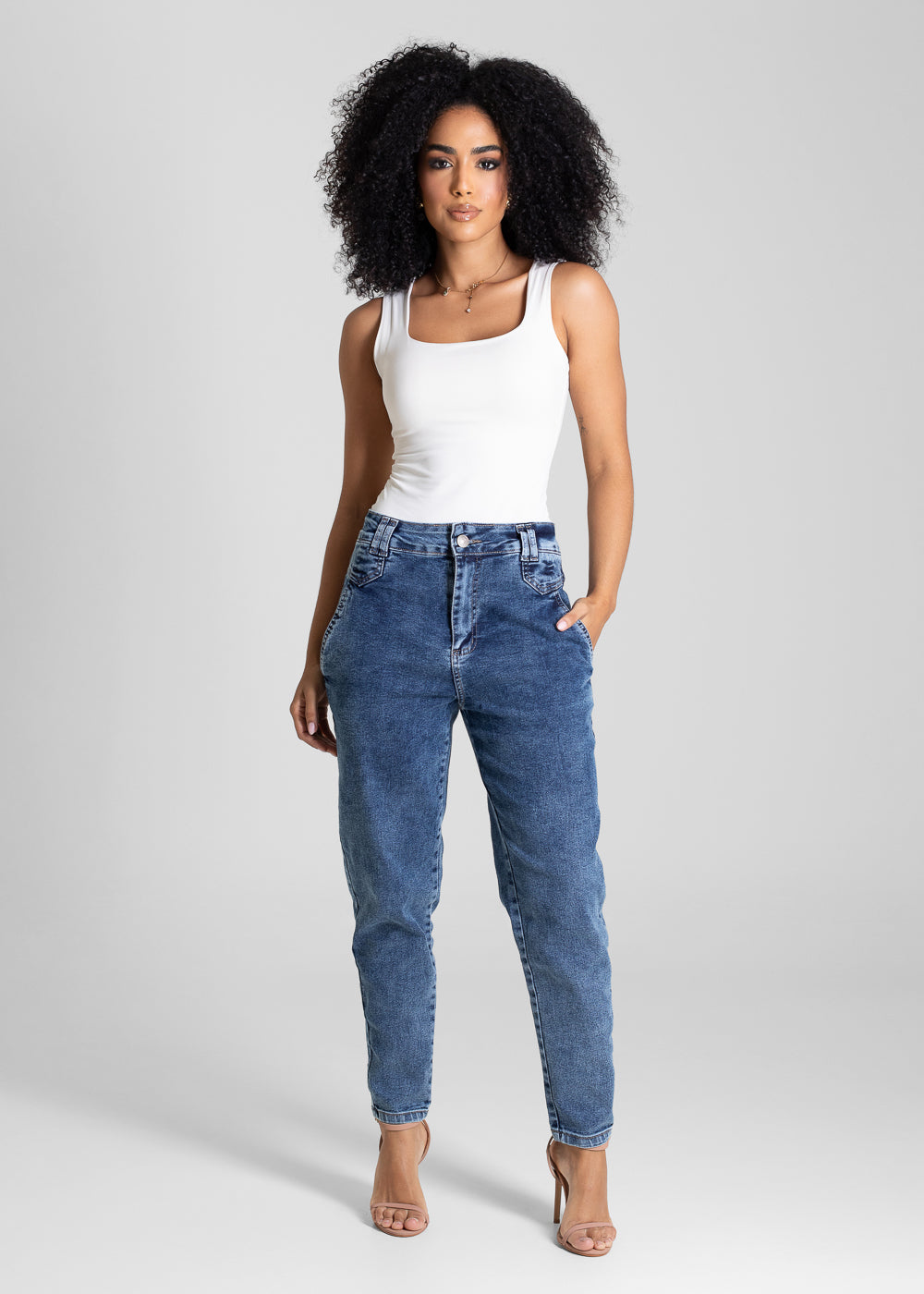 Calça Jeans Sawary Mom - 283397 AZUL