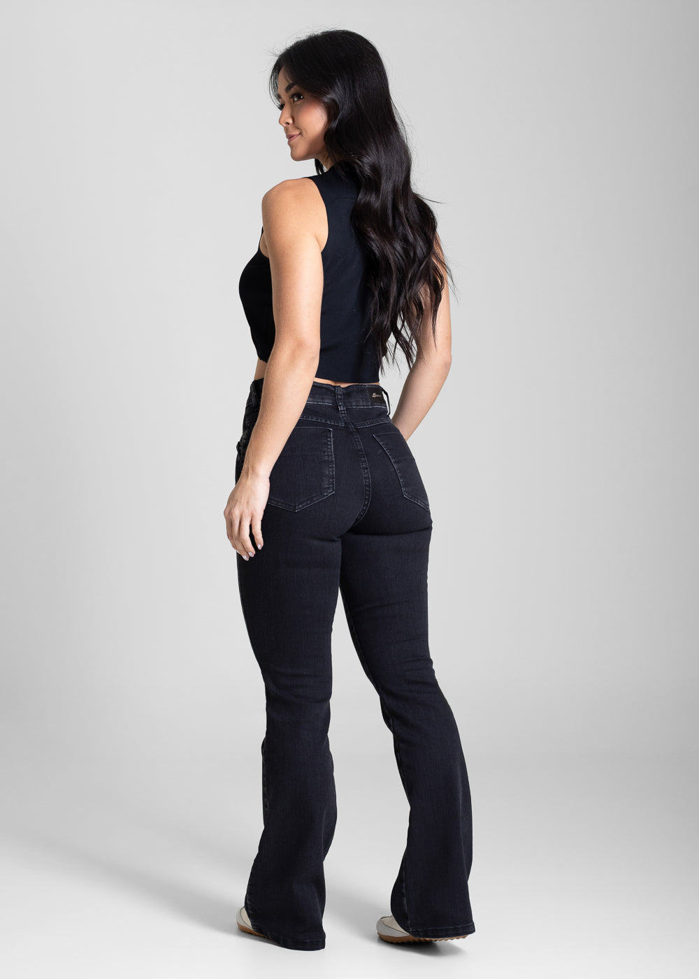 Calça Jeans Sawary Boot Cut Petit - 283405 PRETO