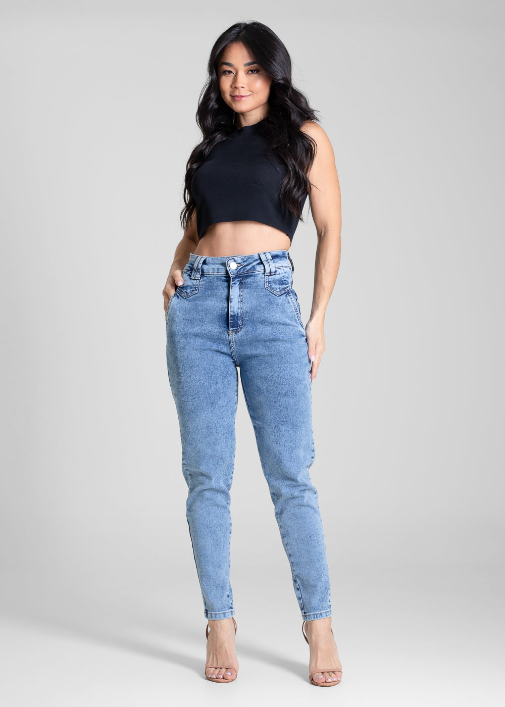 Calça Jeans Sawary Mom - 283411 AZUL