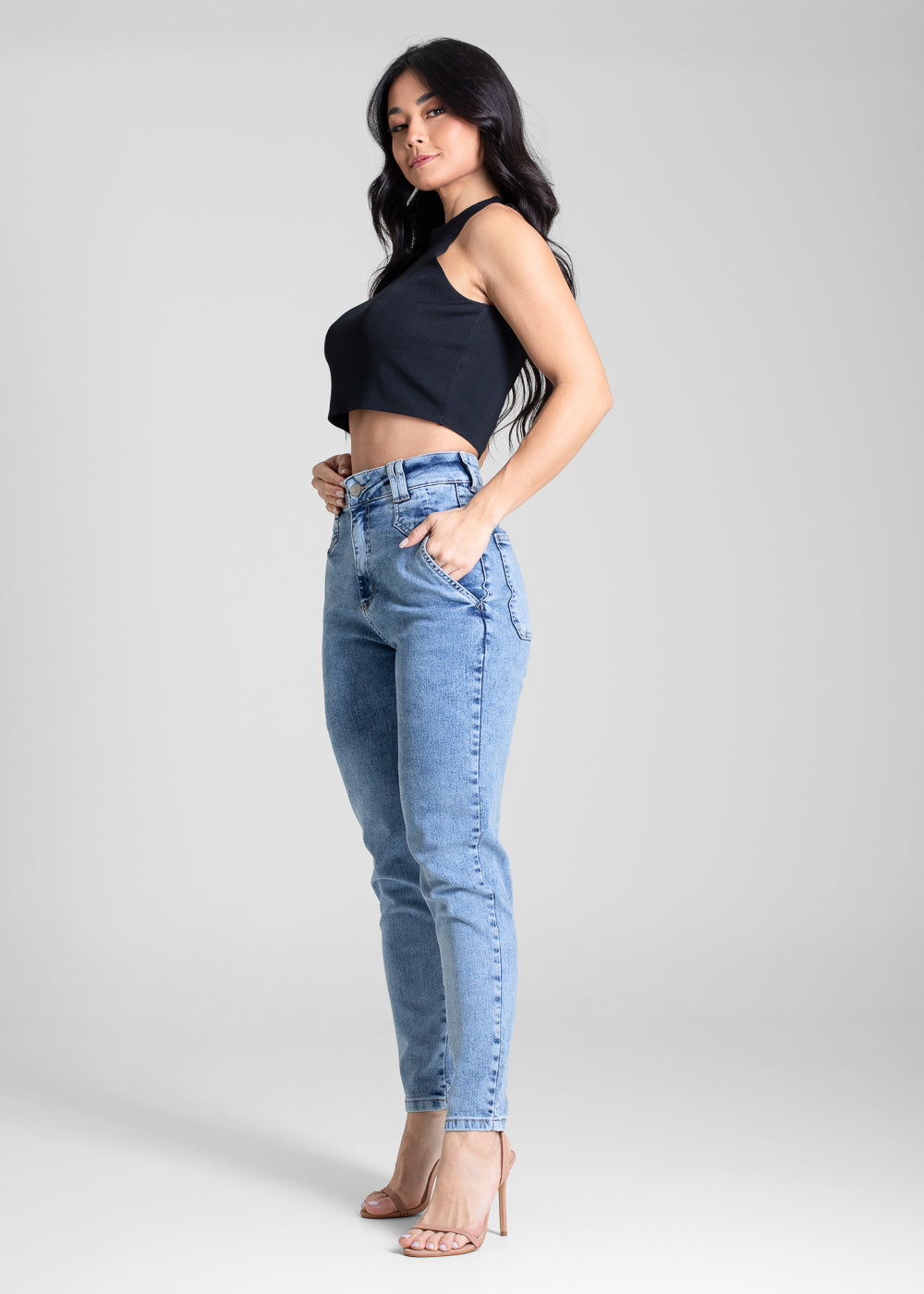 Calça Jeans Sawary Mom - 283411 AZUL