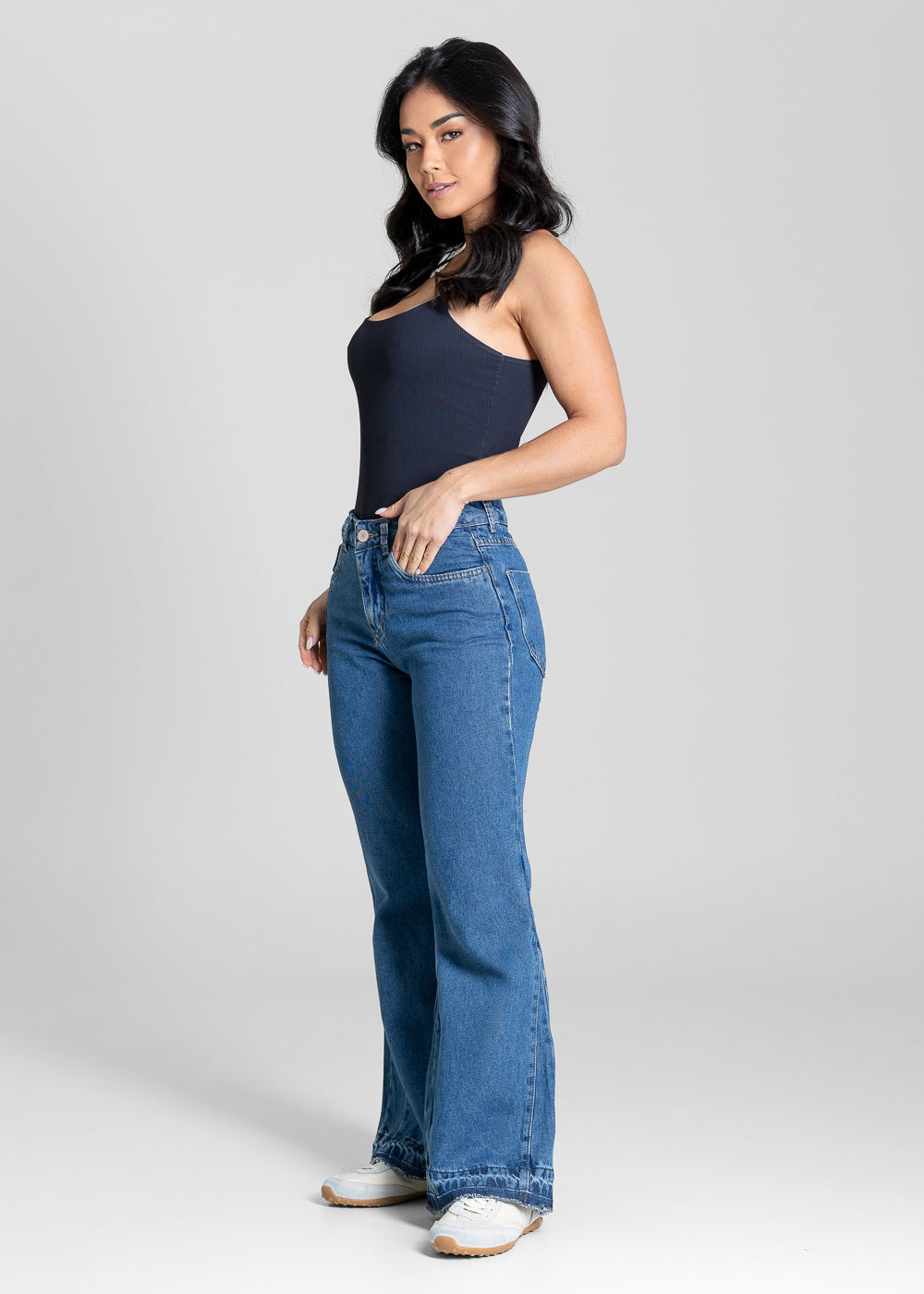 Calça Jeans Sawary Boot Cut Petit - 283434 AZUL