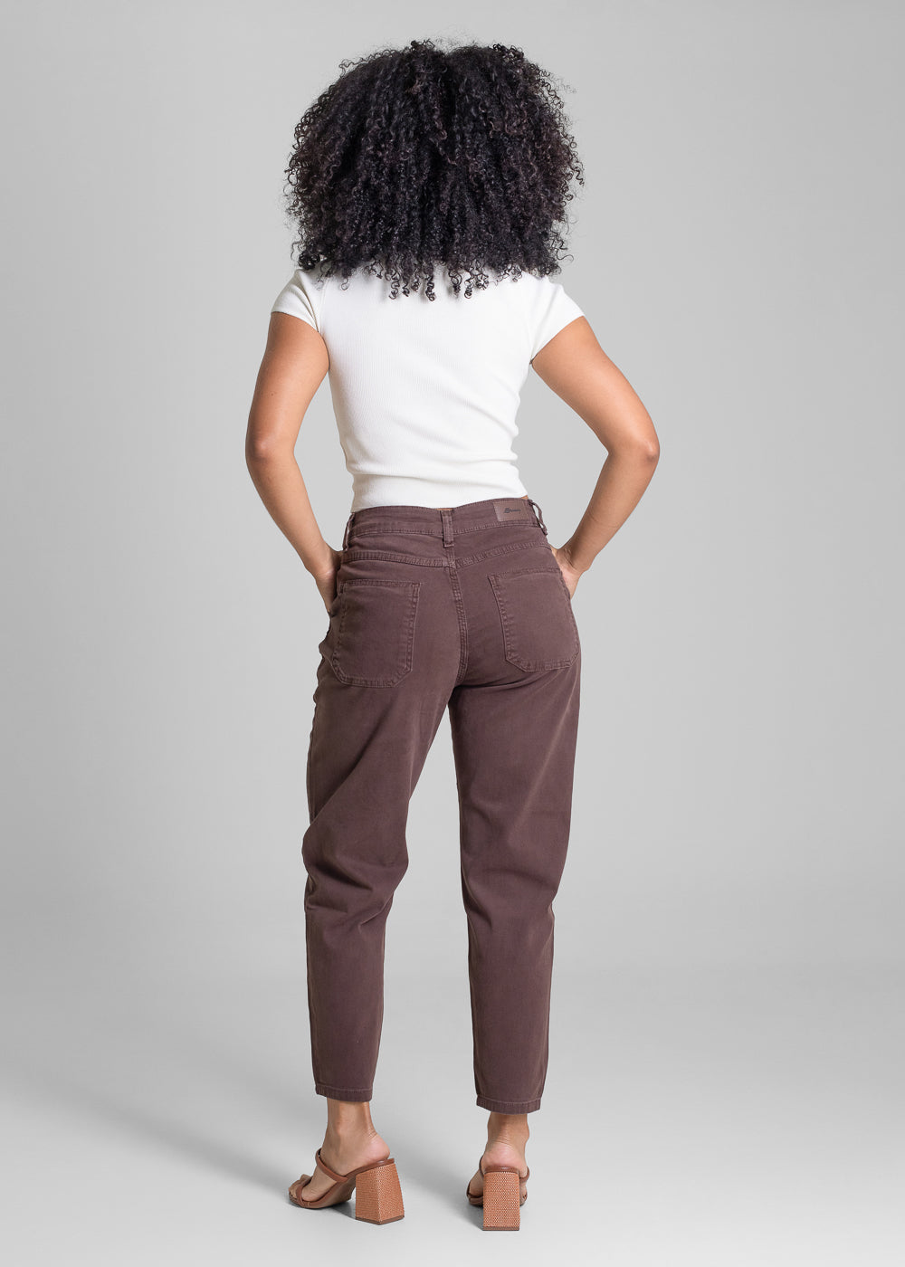 Calça Sarja Sawary Mom - 283443 MARROM