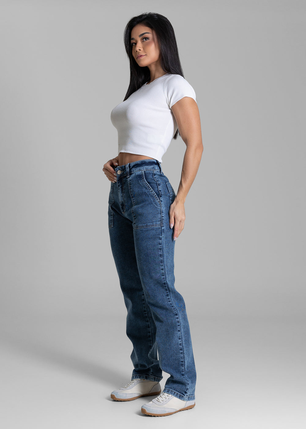 Calça Jeans Sawary Reta Petit - 283453 AZUL