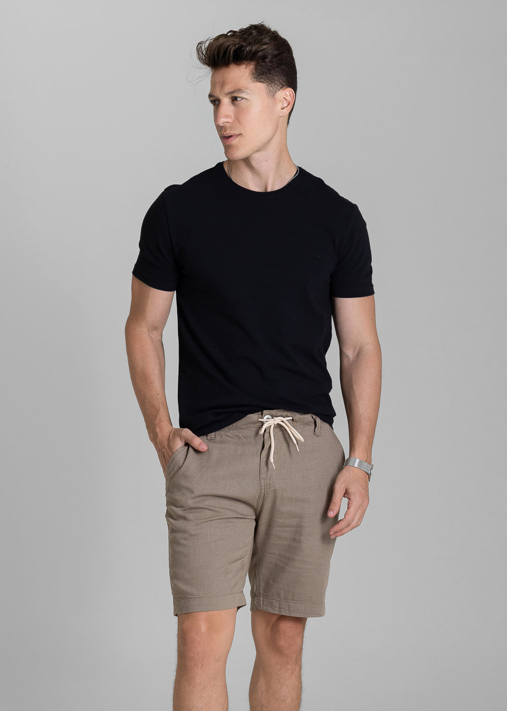 Bermuda Linho Sawary - 283456 BEGE
