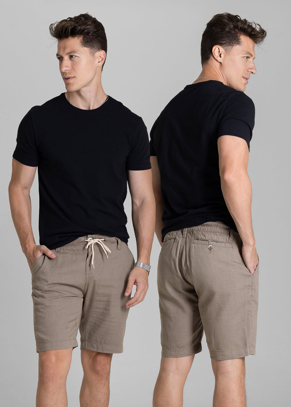 Bermuda Linho Sawary - 283456 BEGE