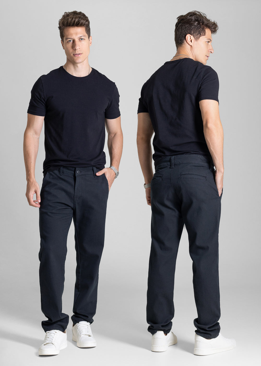 Calça Sarja Sawary Slim - 283459 PRETO