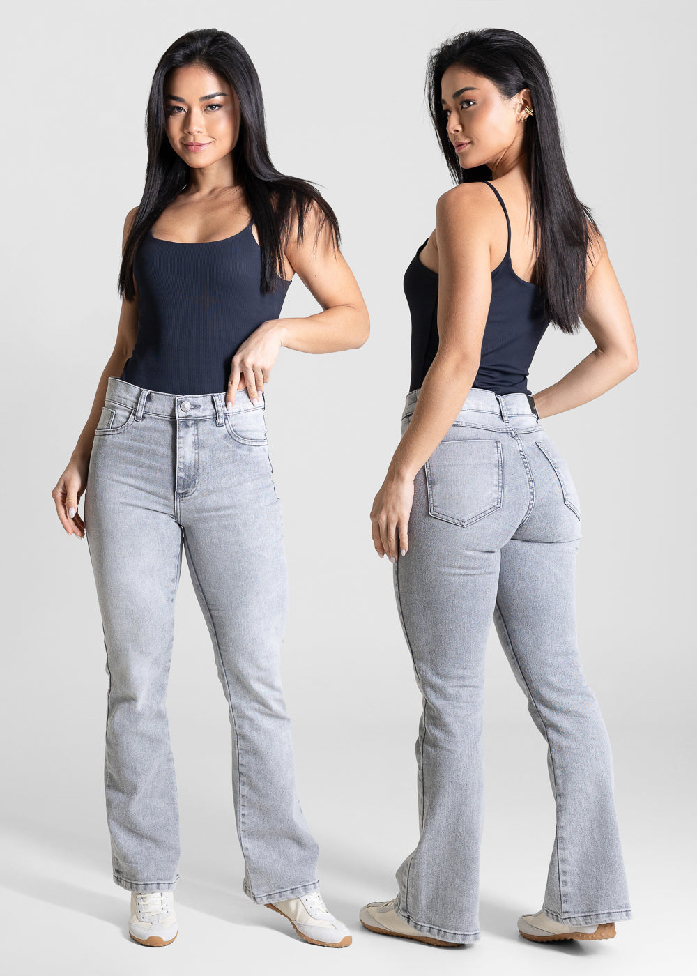 Calça Jeans Sawary Boot Cut Petit - 283477 CINZA