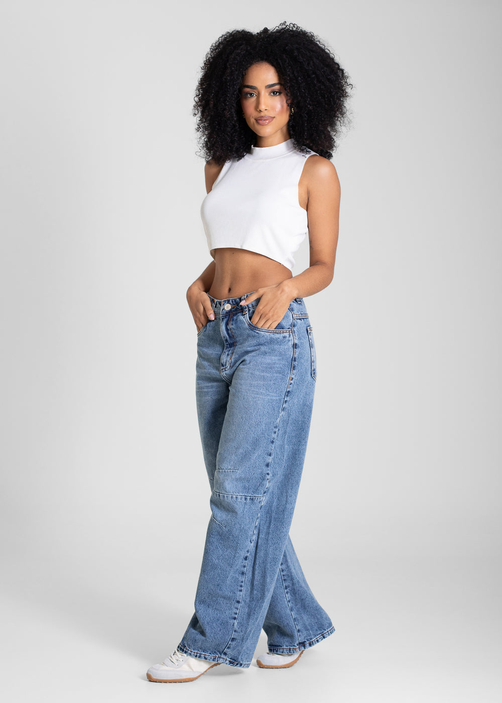 Calça Jeans Sawary Balloon Petit - 283496 AZUL