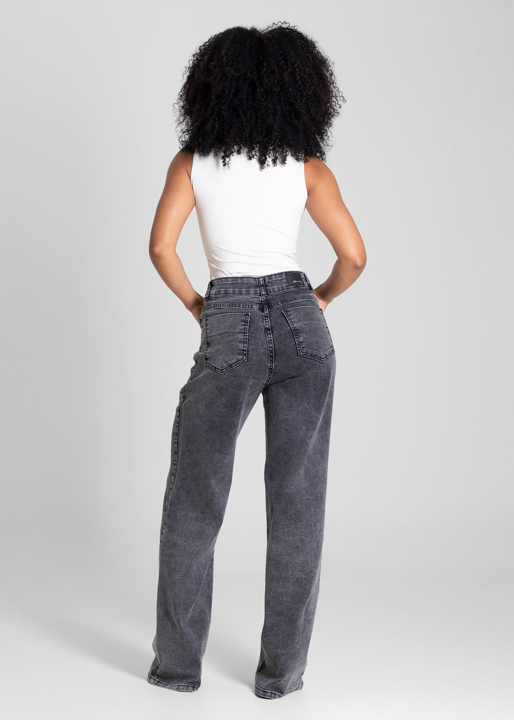 Calça Jeans Sawary Wide Leg - 283520 PRETO