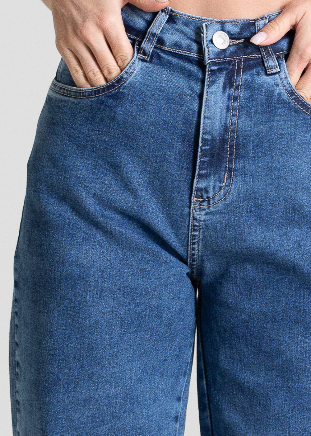 Calça Jeans Sawary Wide Leg Petit - 283525 AZUL