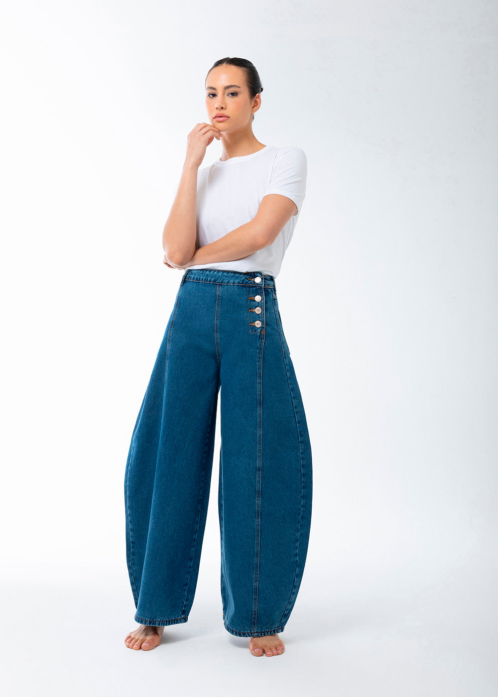 Calça Jeans Sawary Balloon - 283543 AZUL